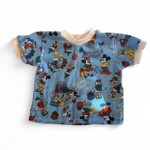 Infant Vintage 1970s Mickey Mouse 50th Anniversary Disney Shirt Sz 0-6m